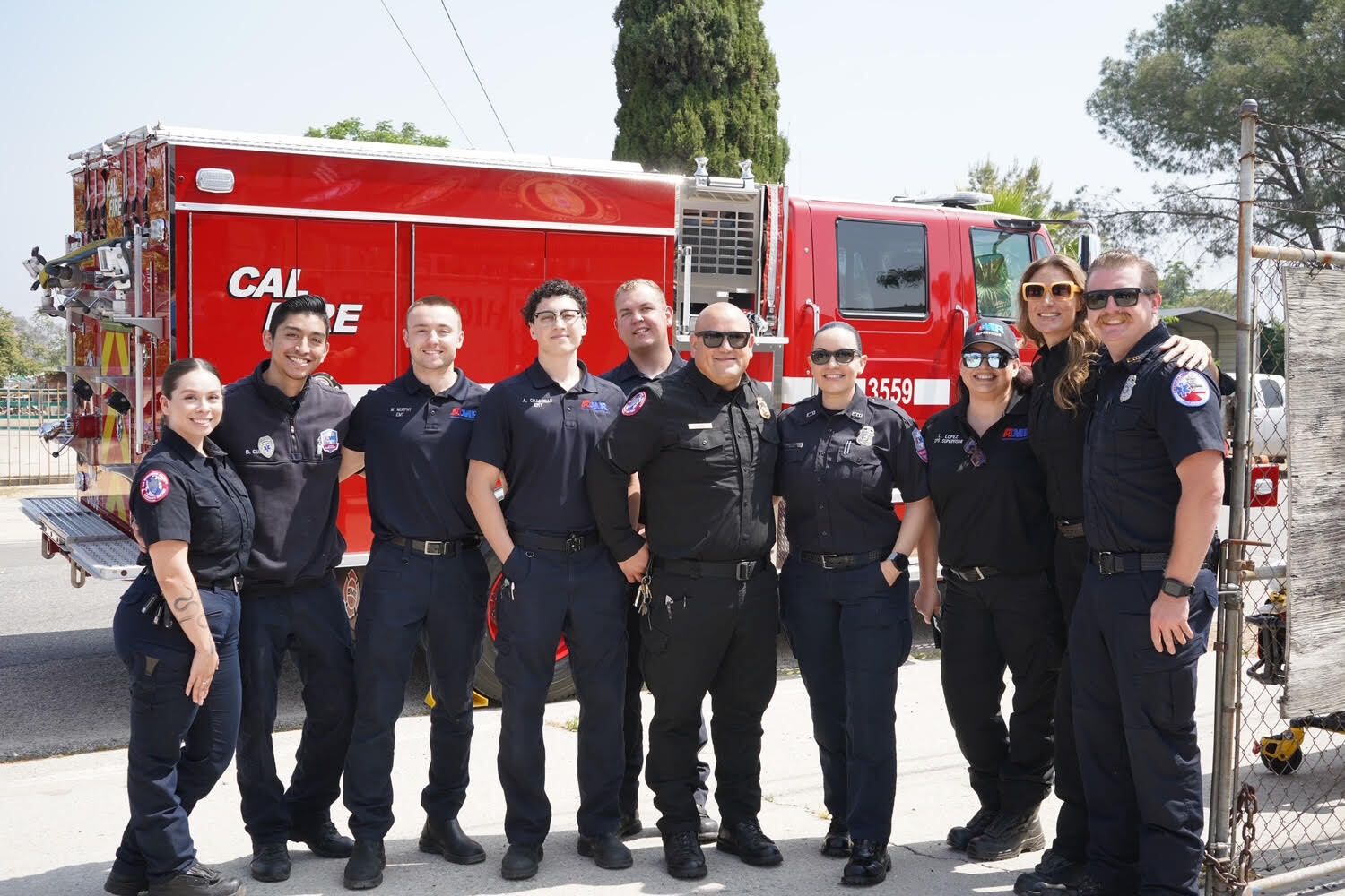 HBC alongside CALFIRE firefighters at a community event