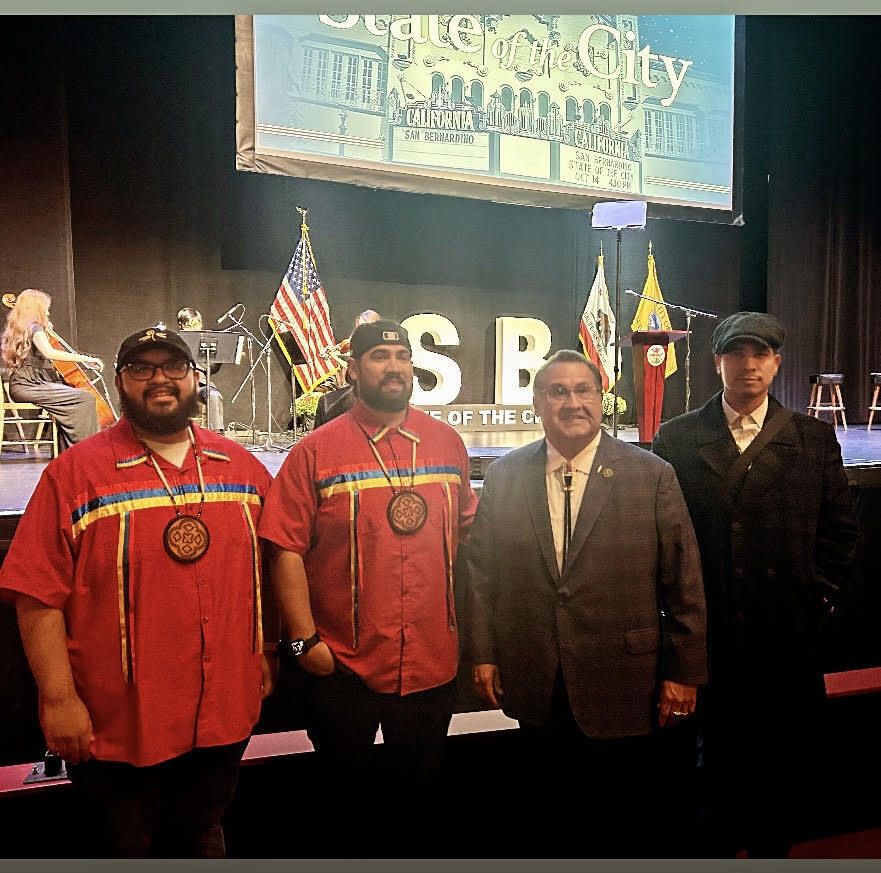HBC representatives alongside Assemblyman James Ramos at the San Bernardino State of the City